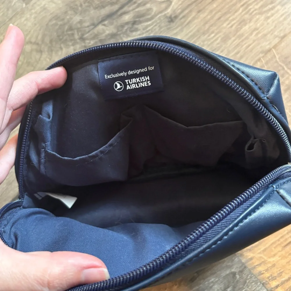 Ferragamo Navy Blue Cosmetic/Toiletry Bag